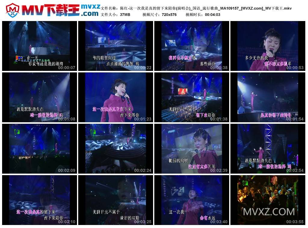 陈红-这一次我是真的留下来陪你(演唱会)_国语_流行歌曲_MA109157